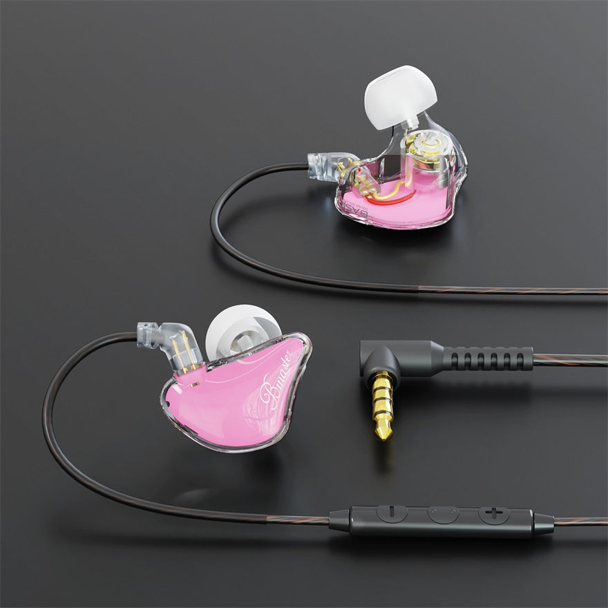 BASN Bmaster Triple Drivers In Ear Monitor Headphones (Pink)