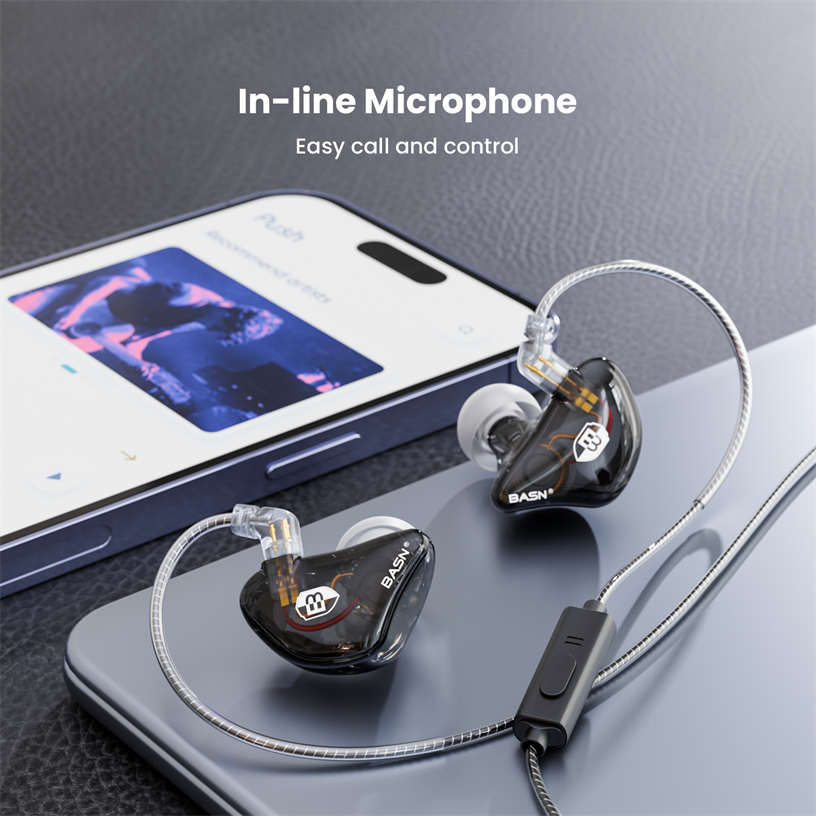 BASN Bsinger PRO 2-Pin In-Ear Monitor Headphones (Black)