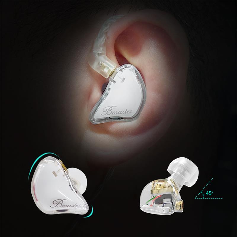 BASN Bmaster Triple Drivers In Ear Monitor Headphones (White)
