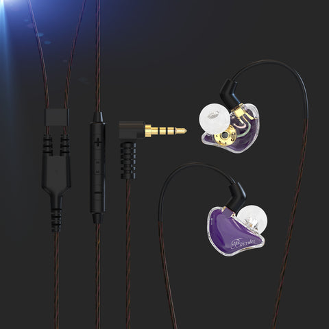 BASN Bsinger PRO 2-Pin In-Ear Monitor Headphones (Purple)